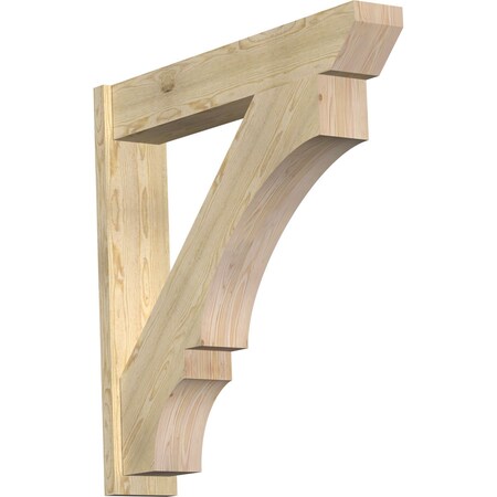 Ekena Millwork Balboa Slat Rough Sawn Outlooker, Douglas Fir, 8"W x 44"D x 44"H OUT08X44X44BOA06RDF